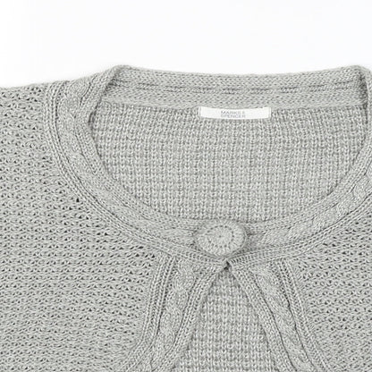M&S Womens Grey   Cardigan Jumper Size 18