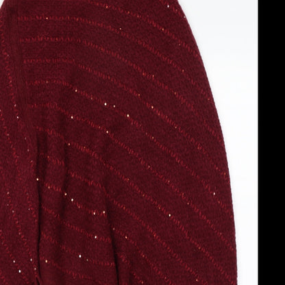 Womens UK Size One Size Studio Red Pullover Jumper