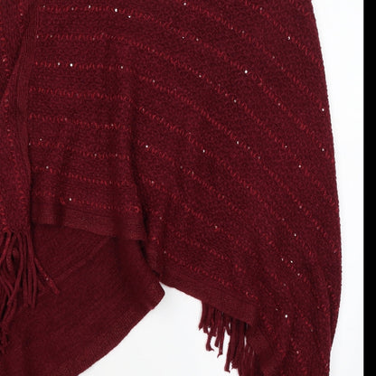 Womens UK Size One Size Studio Red Pullover Jumper
