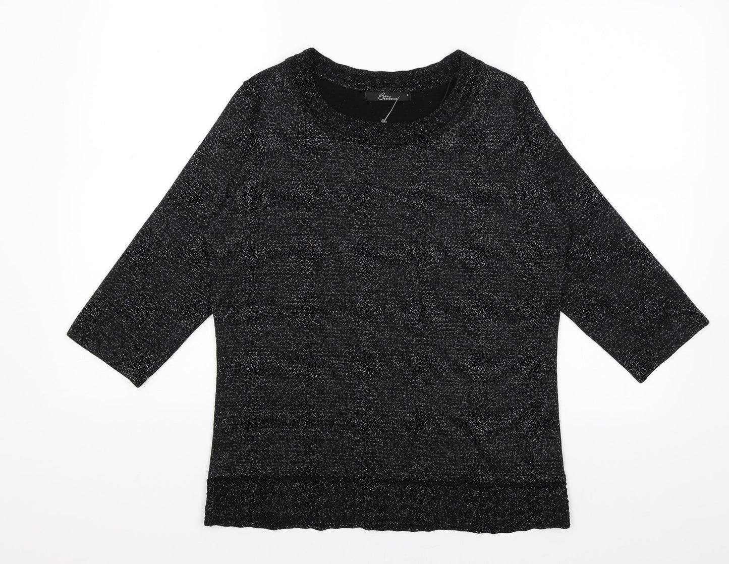 Womens UK Size S BM Black Basic T-Shirt
