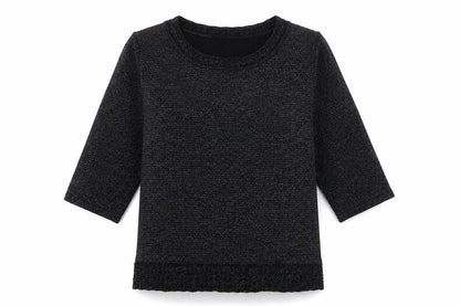 Womens UK Size S BM Black Basic T-Shirt