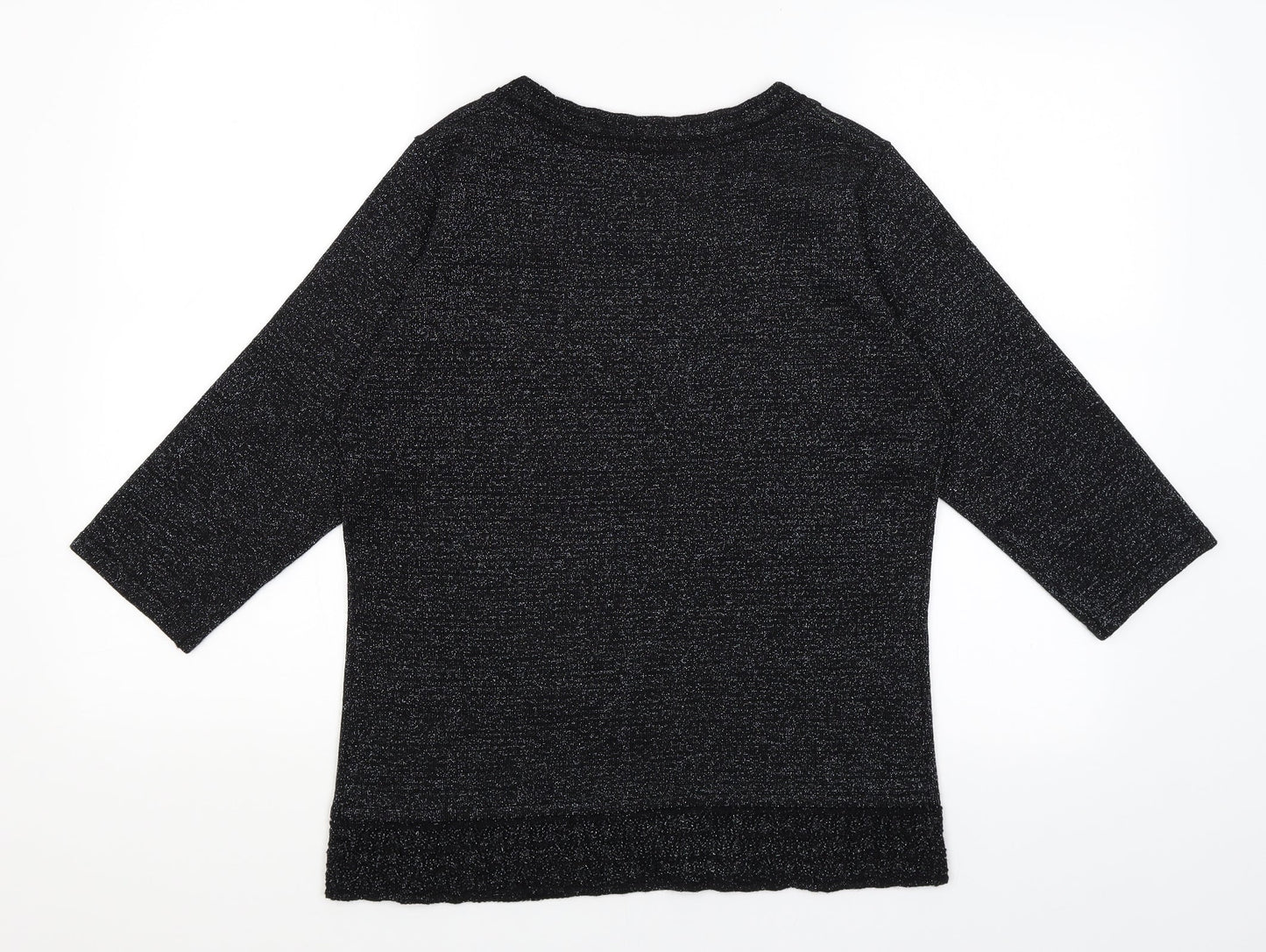 Womens UK Size S BM Black Basic T-Shirt