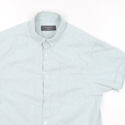 Primark Mens Blue    Button-Up Size S