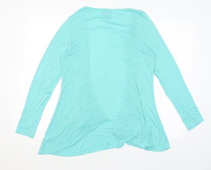 Womens UK Size 14 Be You Blue Wrap Jumper