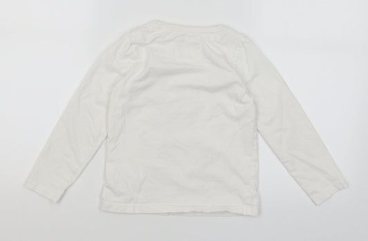 TU Girls White   Basic T-Shirt Size 7 Years  - Santa's List