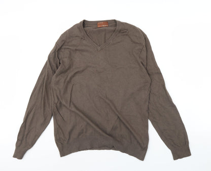 m&s Mens Brown   Pullover Jumper Size L