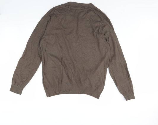 m&s Mens Brown   Pullover Jumper Size L