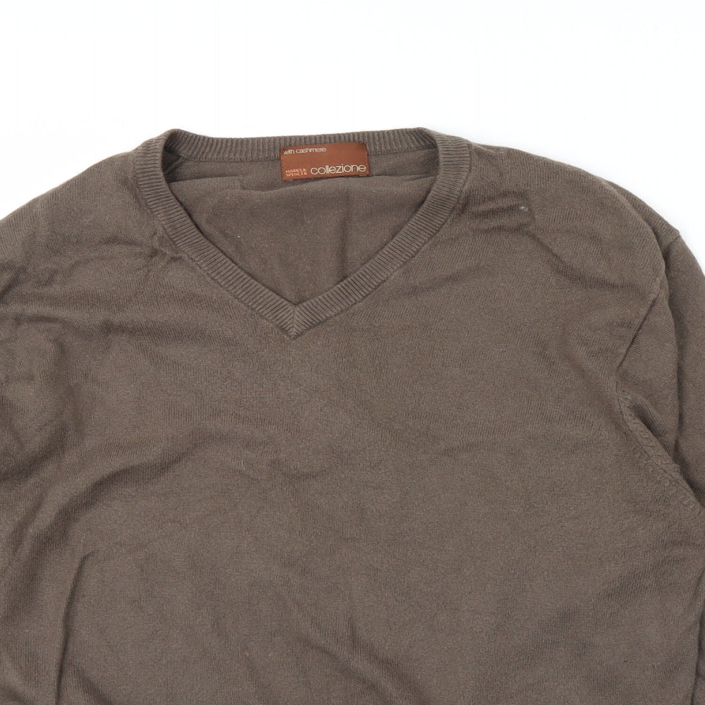 m&s Mens Brown   Pullover Jumper Size L