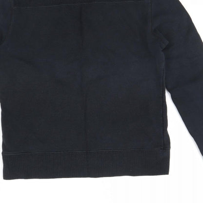 BIG STAR Womens Black   Henley Jumper Size M
