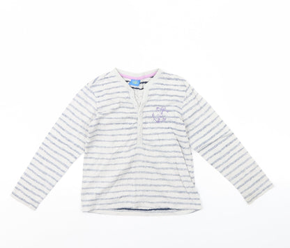 Emma Bunton Girls Grey Striped  Basic Blouse Size 6 Years