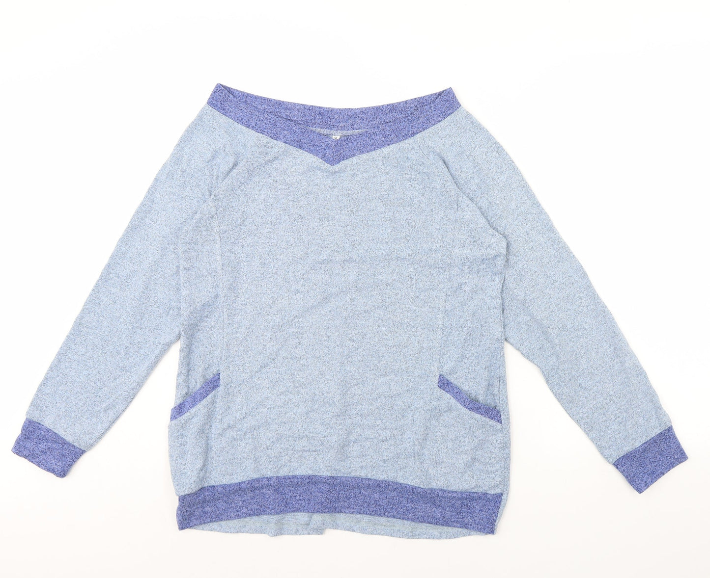 Womens UK Size M Preworn Blue Pullover Jumper