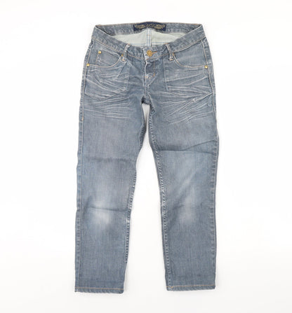 House of Denim Womens Blue  Denim Straight Jeans Size 8 L25 in