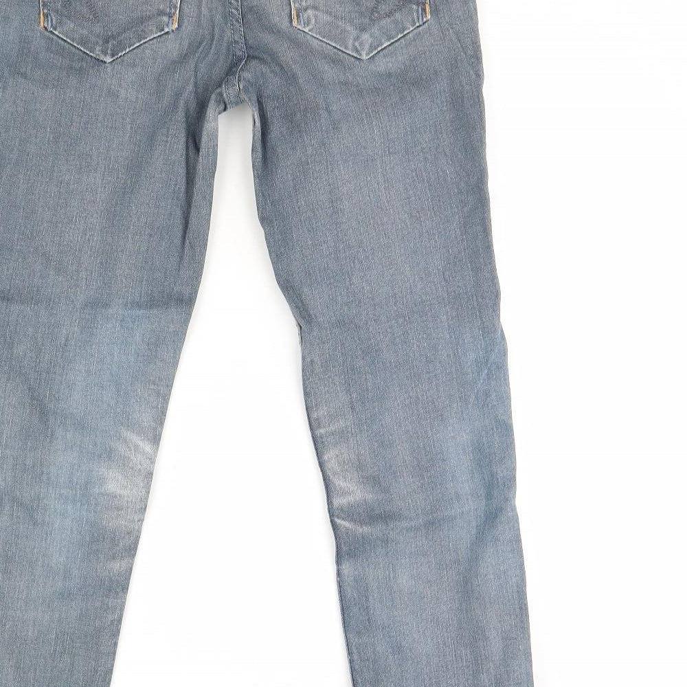 House of Denim Womens Blue  Denim Straight Jeans Size 8 L25 in