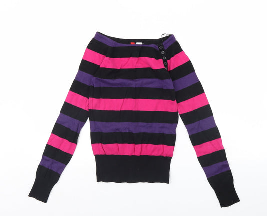 Womens UK Size 6 Divided Black Pullover Jumper