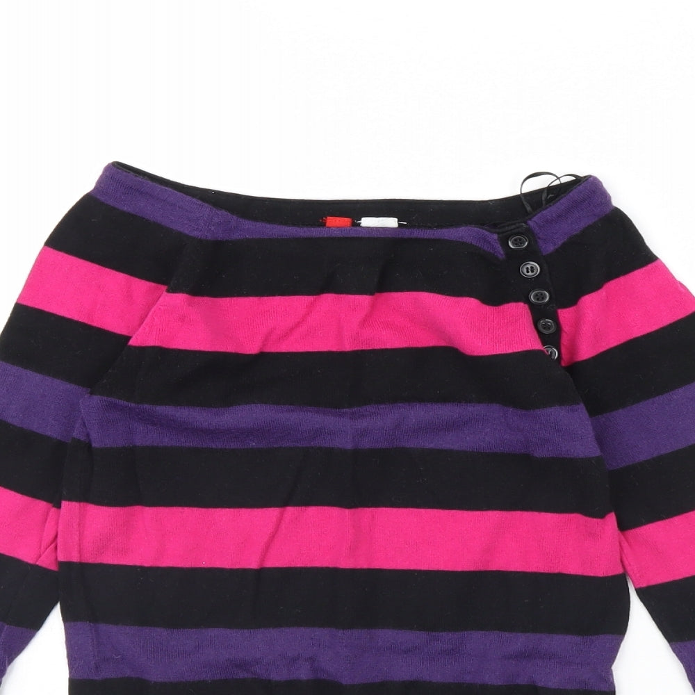 Womens UK Size 6 Divided Black Pullover Jumper