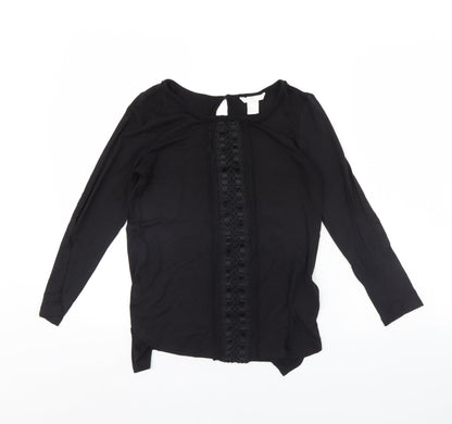 Womens UK Size XS H&M Black Basic Blouse