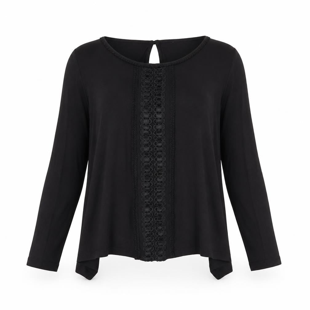 Womens UK Size XS H&M Black Basic Blouse