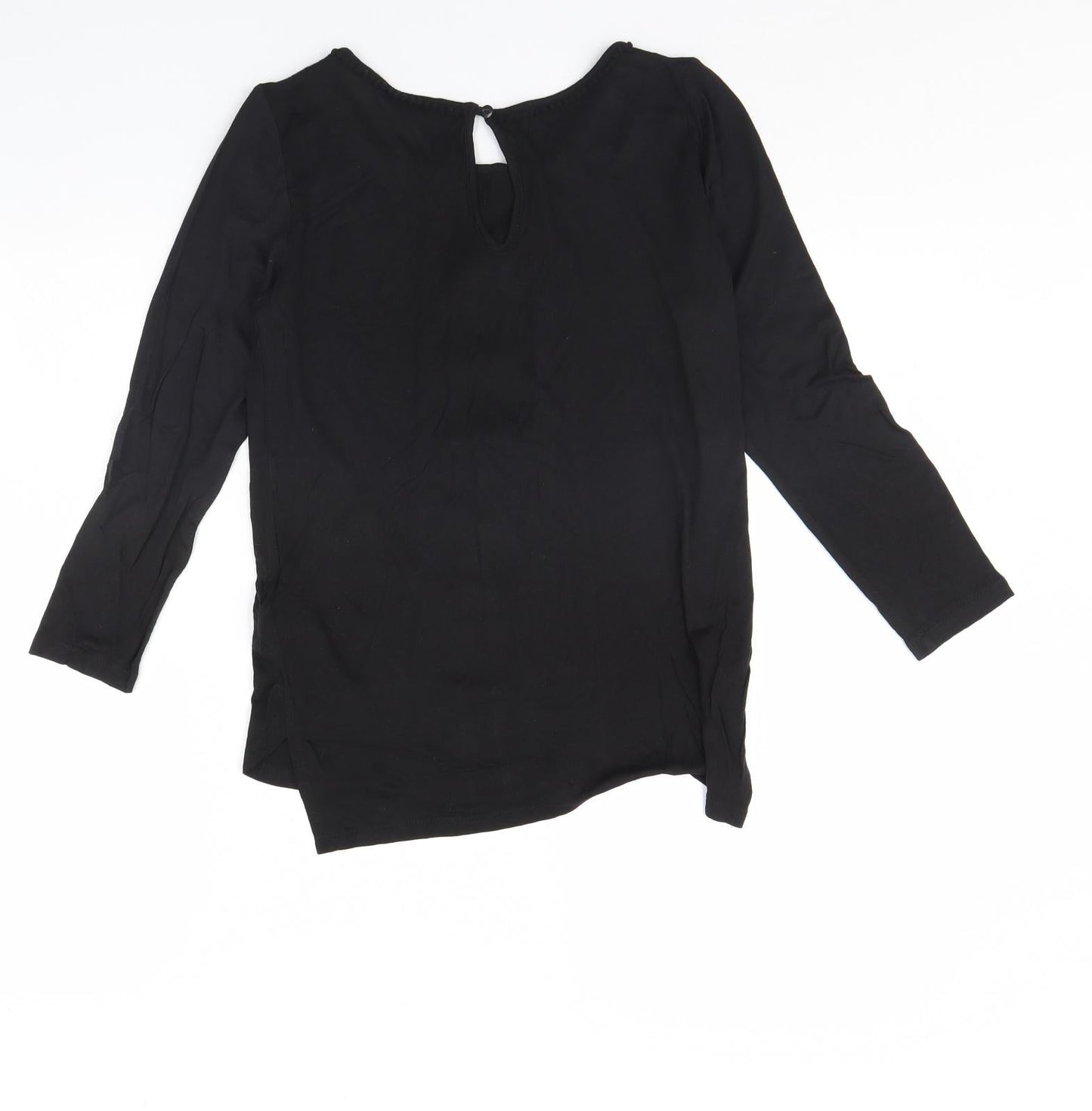 Womens UK Size XS H&M Black Basic Blouse