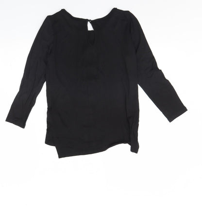 Womens UK Size XS H&M Black Basic Blouse