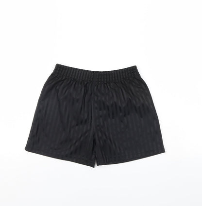 George Boys Black Striped  Sweat Shorts Size 8 Years