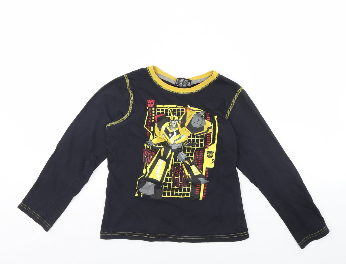 Character Boys Black Solid   Pyjama Top Size 9 Years  - Avengers