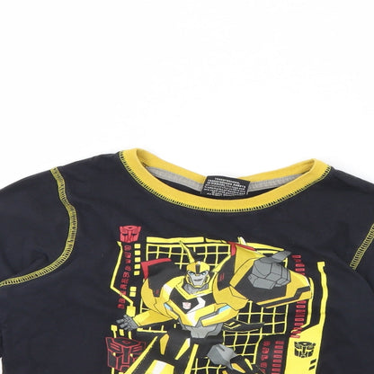 Character Boys Black Solid   Pyjama Top Size 9 Years  - Avengers