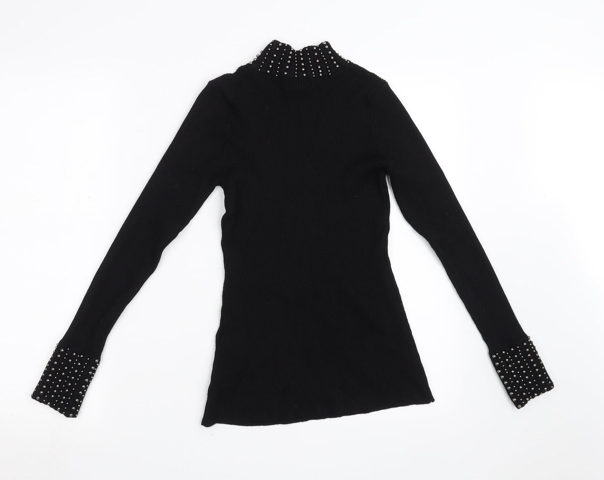 New Look Womens Black   Pullover Hoodie Size 12