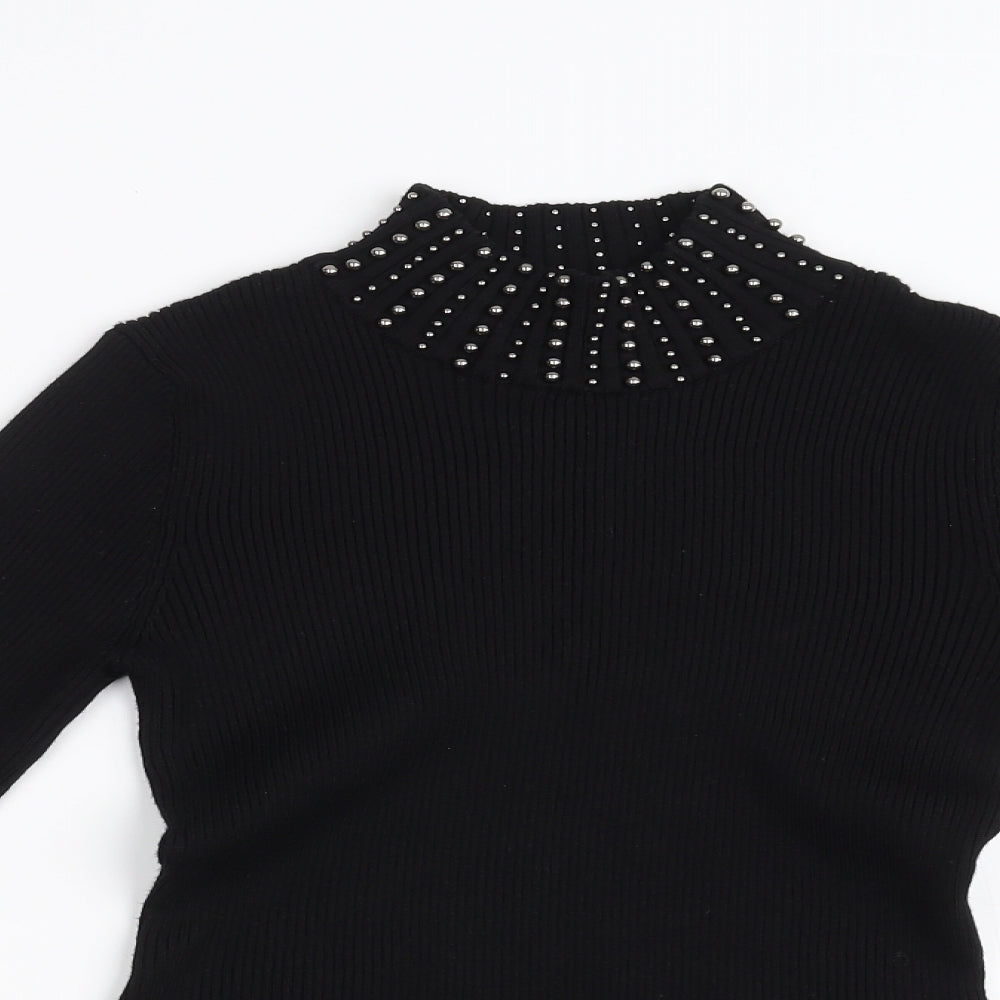 New Look Womens Black   Pullover Hoodie Size 12