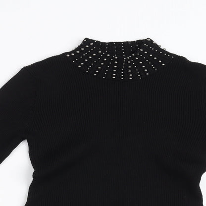 New Look Womens Black   Pullover Hoodie Size 12