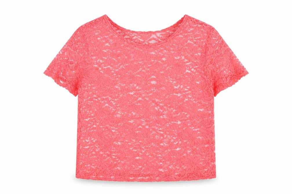 Womens UK Size 14 Preworn Pink Basic T-Shirt