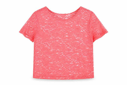 Womens UK Size 14 Preworn Pink Basic T-Shirt
