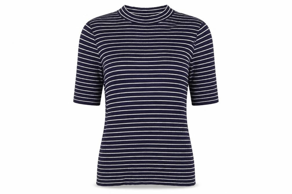 F&F Womens Blue Striped  Pullover Sweatshirt Size 12