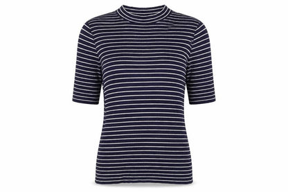 F&F Womens Blue Striped  Pullover Sweatshirt Size 12