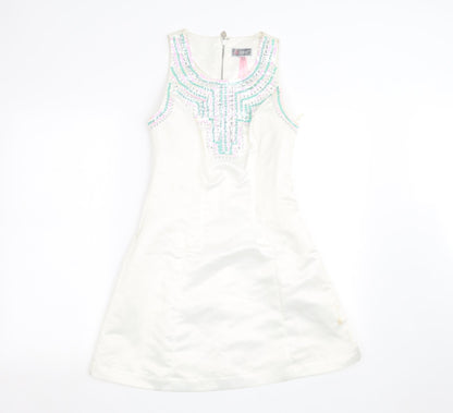 Lipsy Womens White   A-Line  Size 8