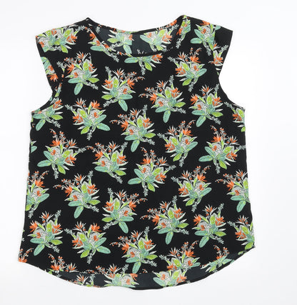 Womens UK Size 14 Peacocks Black Basic Tank