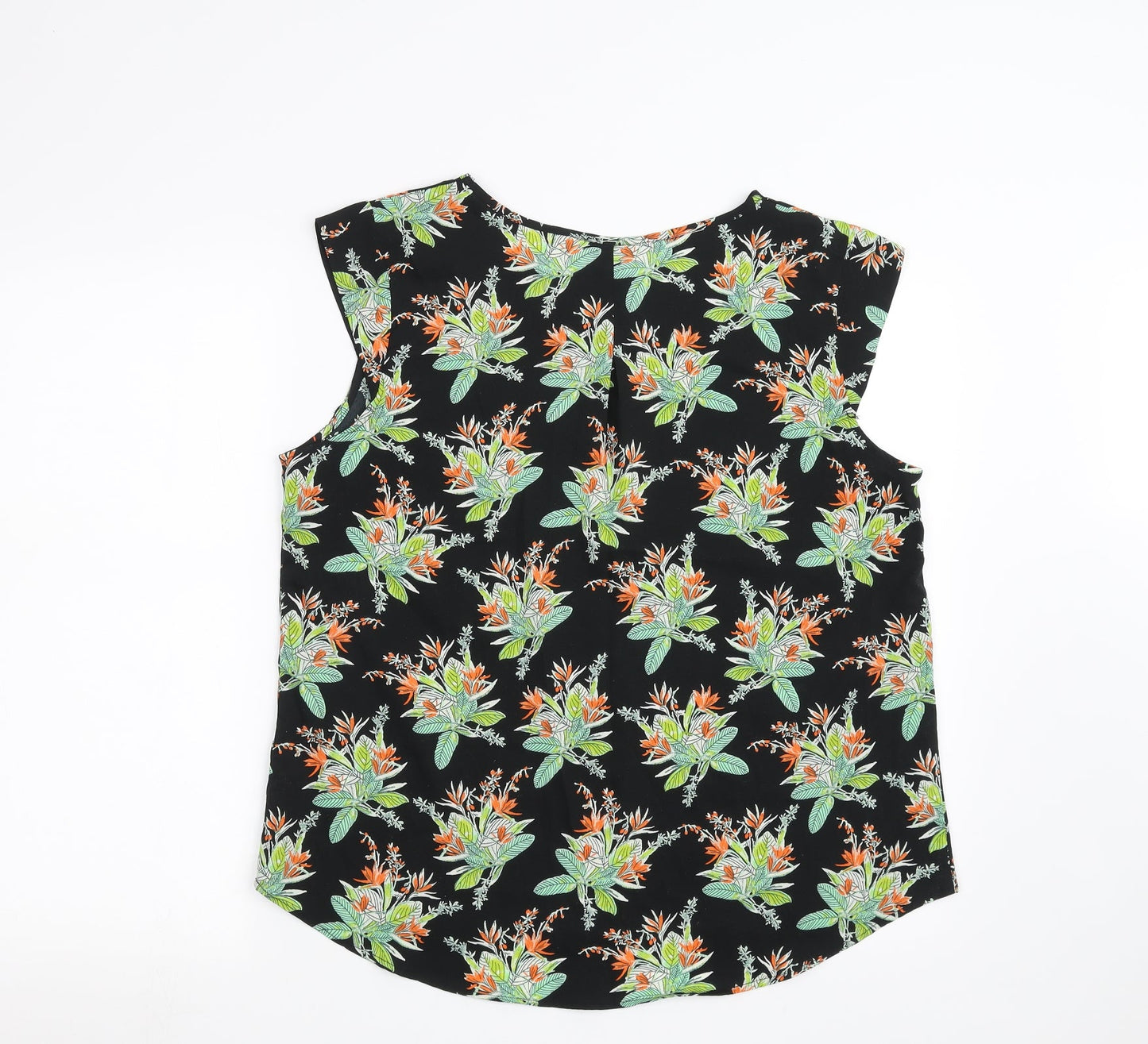 Womens UK Size 14 Peacocks Black Basic Tank