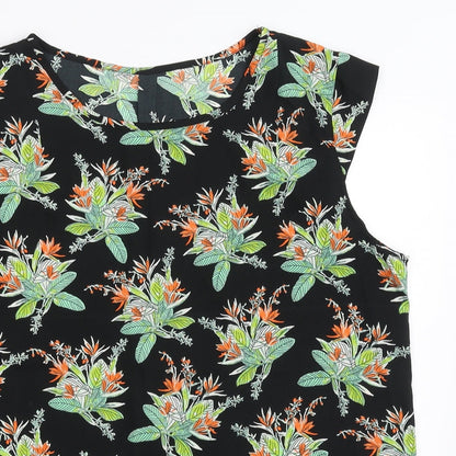 Womens UK Size 14 Peacocks Black Basic Tank