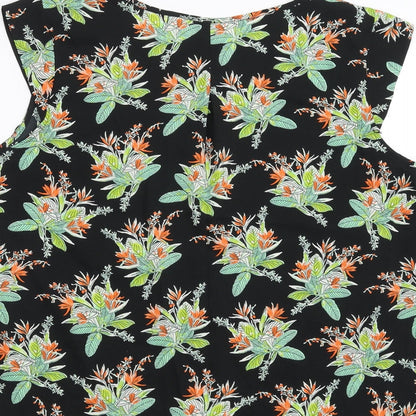 Womens UK Size 14 Peacocks Black Basic Tank