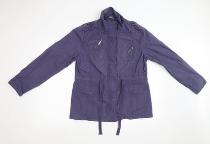Marks and Spencer Womens Purple   Windbreaker Coat Size 14
