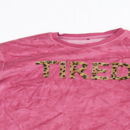 George Girls Pink  Fleece  Pyjama Top Size 9-10 Years