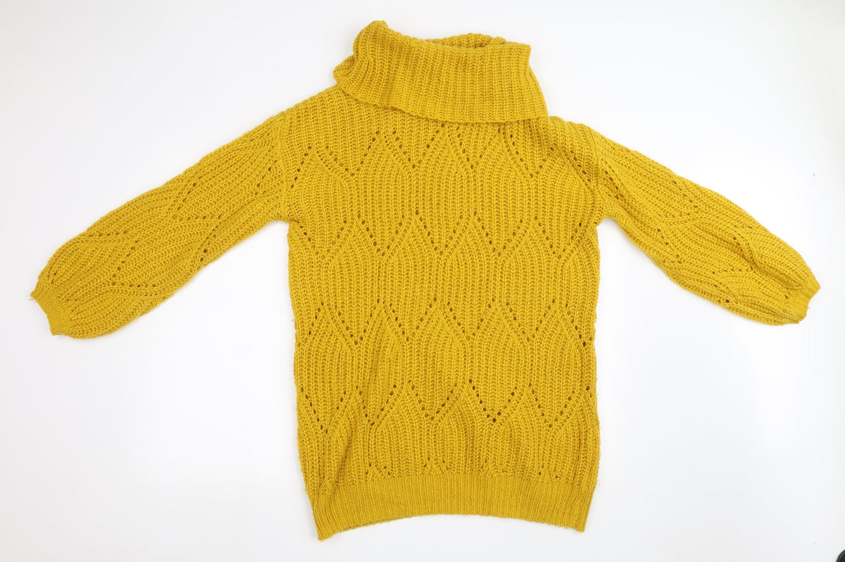 Additional front view of TU women’s yellow pullover sweatshirt, size UK 16