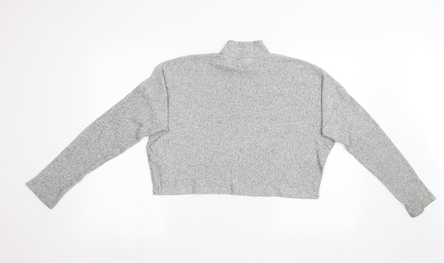 Topshop Womens Grey  Knit Pullover Sweatshirt Size 10