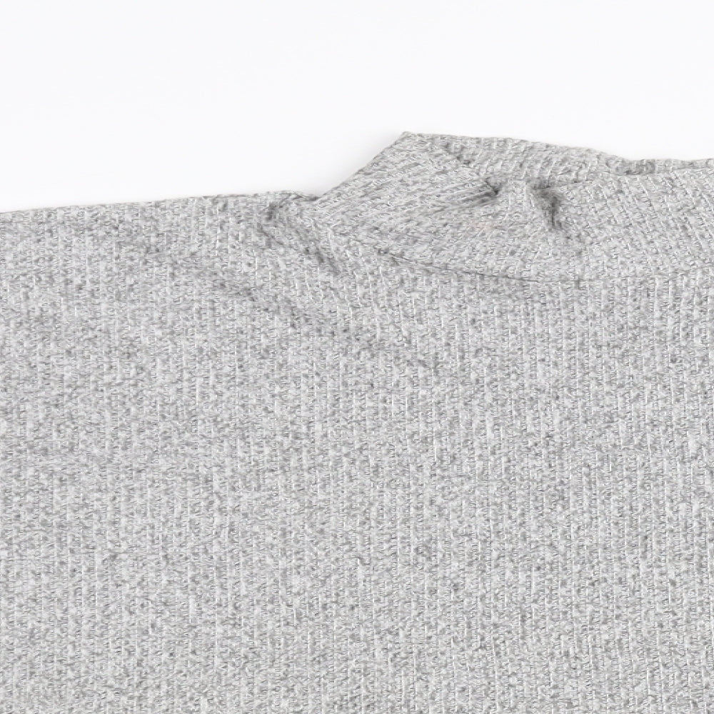 Topshop Womens Grey  Knit Pullover Sweatshirt Size 10