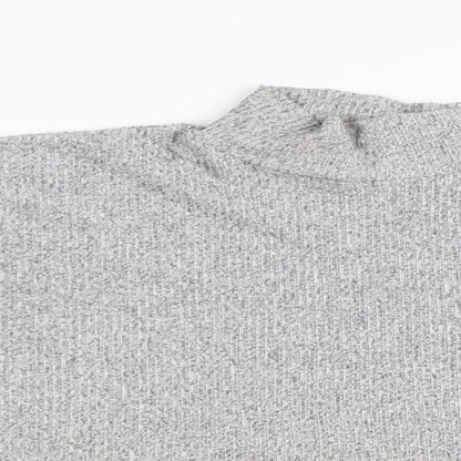 Topshop Womens Grey  Knit Pullover Sweatshirt Size 10