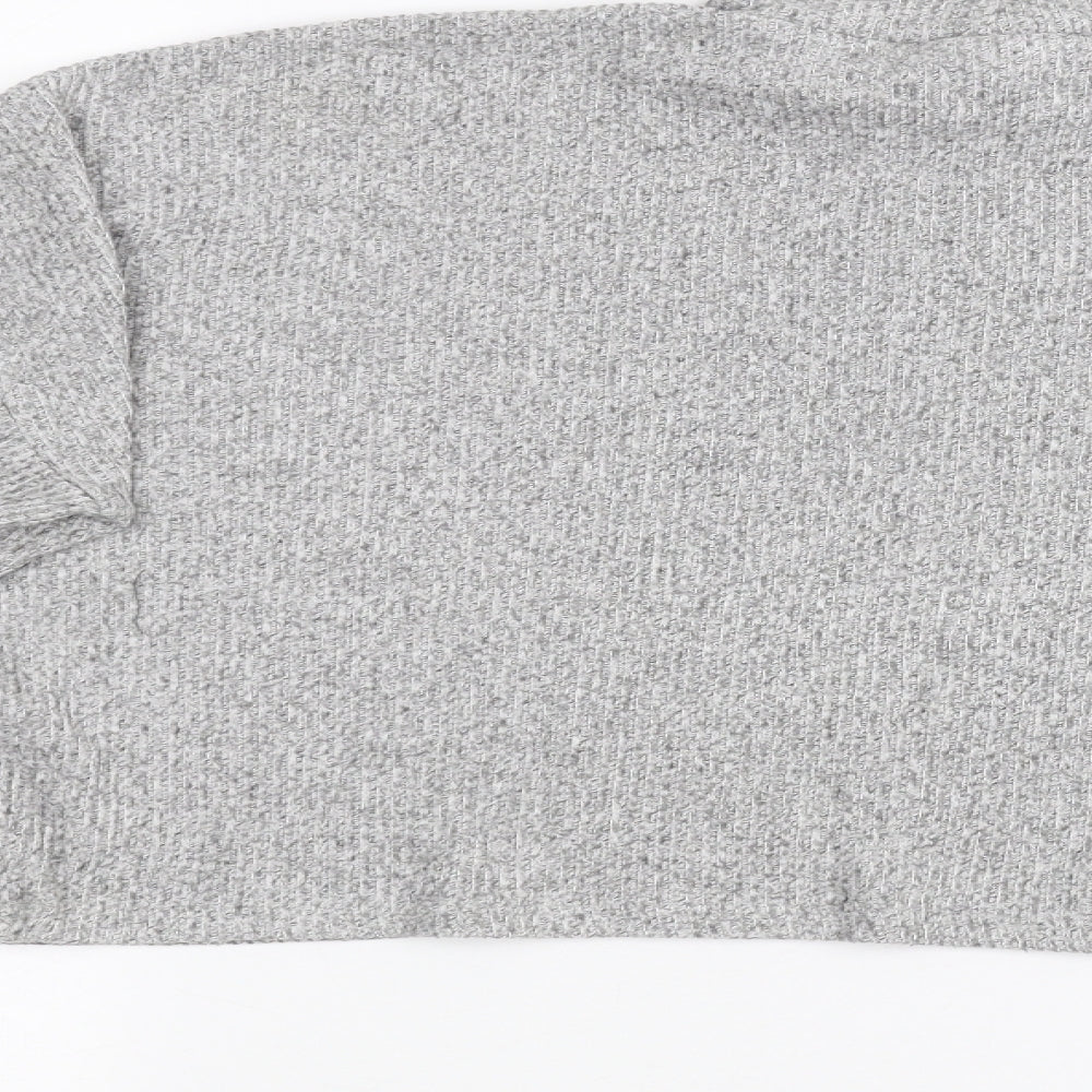 Topshop Womens Grey  Knit Pullover Sweatshirt Size 10