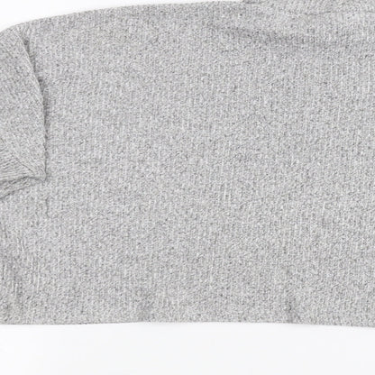 Topshop Womens Grey  Knit Pullover Sweatshirt Size 10