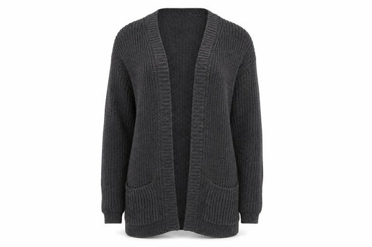 ESMARA Womens Grey  Knit Cardigan Jumper Size 12