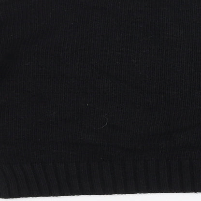 New Look Womens Black  Knit Pullover Sweatshirt Size 10