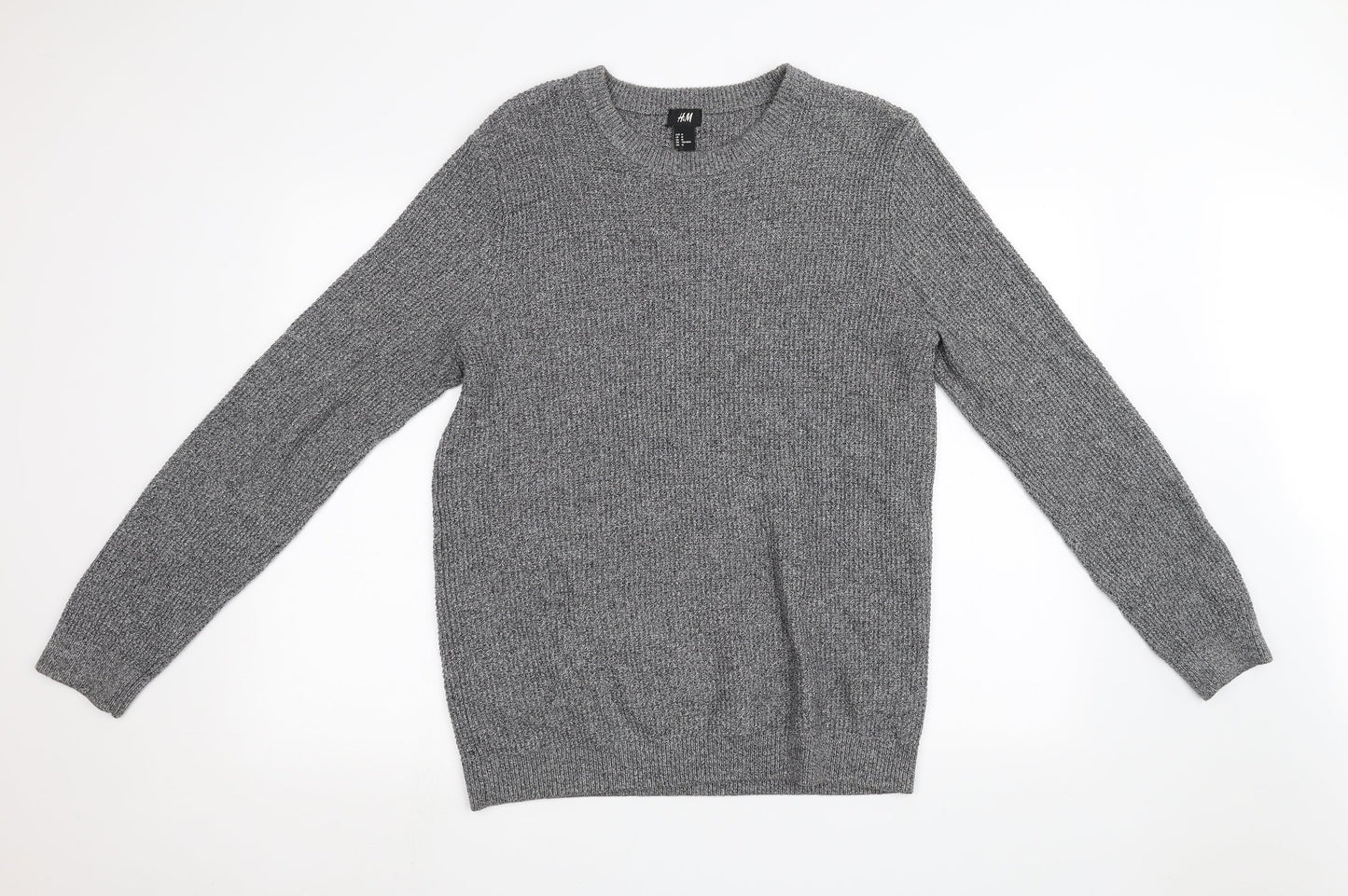 Mens UK Size L H&M Grey Pullover Sweatshirt