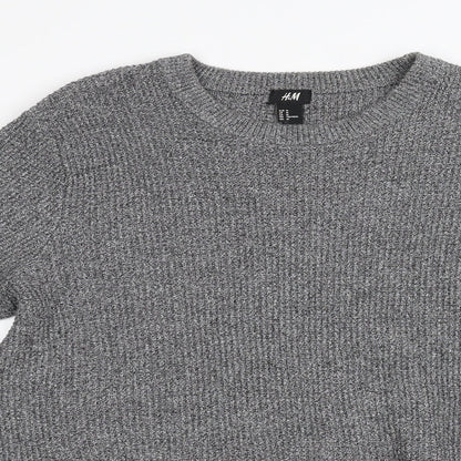 Mens UK Size L H&M Grey Pullover Sweatshirt